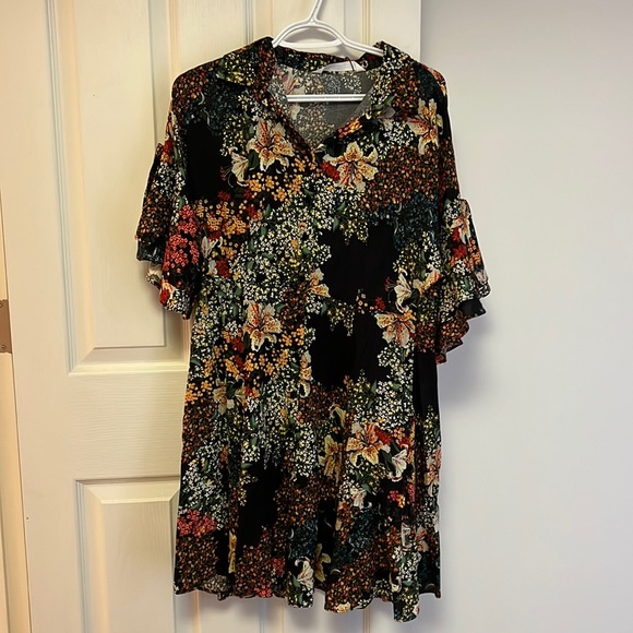 Zara Floral Shirt Dress - Picture 1 of 8